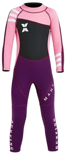 Kinder Neoprenanzug für Jungen Mädchen Kleinkind Jugend Langen Ärmeln 2.5mm Neopren-Thermo-Badeanzug Volle Nassanzüge im kalten Wasser für Schwimmen Surfen Tauchen 2XL