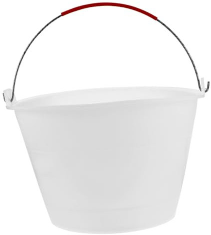 QUMIIRITY Seau De Ciment pour Tendons De Bœuf Seau d'eau Réutilisable Seau à Béton Godet De Chantier Seau d'eau De Peinture Baril De Boue Bac à Béton Seau d'eau De Pêche Seau Vide Blanche PP