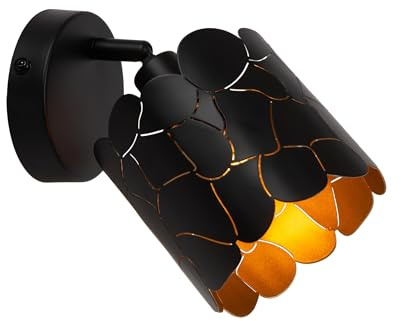 LUCIDE ALMELO - väggspot/vägglampa - Ø 12 cm - 1xE14 - svart