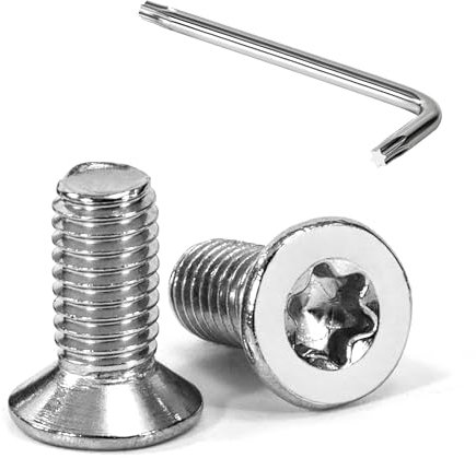 Tunejoy Viti a Testa Svasata M5 x 12 mm Vite Torx Bullone a Macchina in Acciaio Inox A2 V2A Viti a Testa Piatta con Chiavi a T25 Filettatura Completa 20 pezzi
