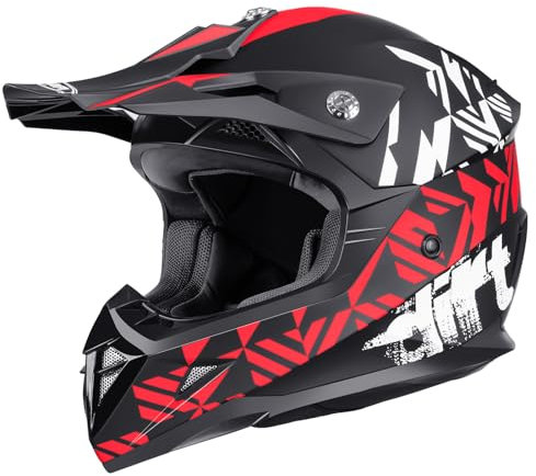 Motocross Motorradhelm Downhill Fullface Helm - Yema YM-915 Cross DH Enduro Quad Mountainbike BMX MTB Helm ECE für Damen Herren Erwachsene