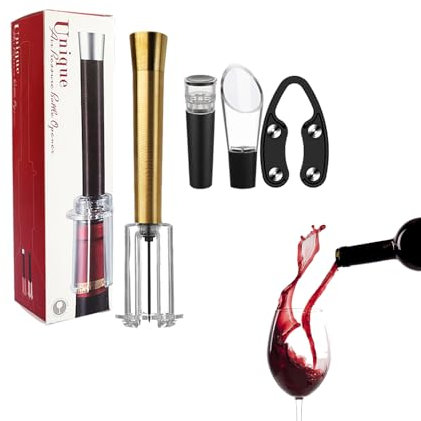 Set di apribottiglie per vino rosso | multifunzionali – Set apribottiglie per vino, facile da usare, set manuale per bar, casa, lunga durata