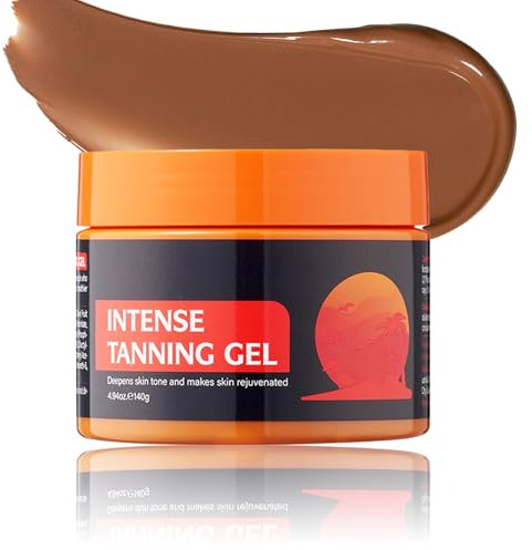 Intensive Tanning Gel für Schnelle Bräunung - Bräunungsbeschleuniger mit Karotten & Traubenkernöl - Solarium Creme Pflegendes Körperbräunungsgel - Bräunungscreme für Gesicht und Körper