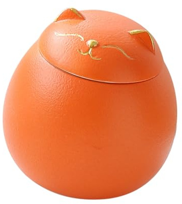 MUELODSIC Contenitore Per Tè in Ceramica Barattolo Ermetico Per Conservazione Contenitore Per Alimenti Motivo Gatto Della Fortuna Facile Da Trasportare Utilizzabile in Cucina Elemento Decora