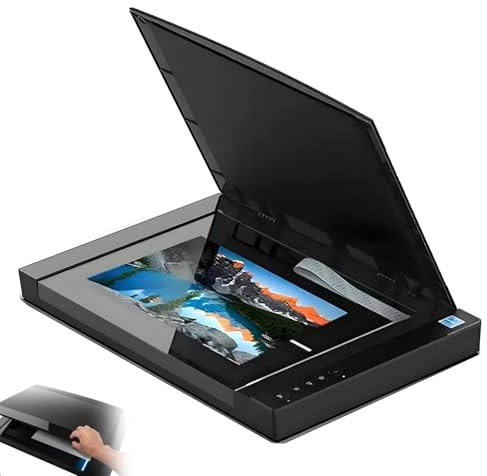 Escáner Planos de Gran Formato A3, escáner fotográfico de Alta definición de 2400×2400 dpi con Fuente de luz LED, escaneo rápido en 4 Segundos y función de escaneo automático, para oficinas