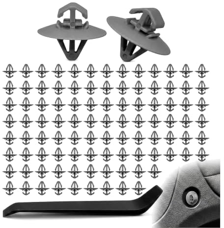 100 Clips de Garniture de Porte Latérale Compatible avec Trafic et Vivaro | Clips gris avec outil de démontage, pour panneaux latéraux 500326896 7701470779 7703077421 7703077422