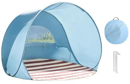 Beach Sun Shelter Portable Lightweight Easy Setup Protection | Beach Shade Canopy for Family Camping Outdoor Picnic Pool Backyard Travel Summer Sports Dog