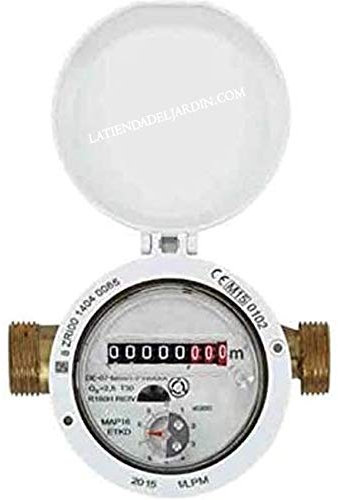 CONTADOR DE AGUA 20mm de chorro único para AGUA CALIENTE, máximo 90º C. Certificado MID Europeo