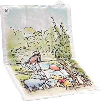 keeeper Matelas à Langer Winnie l'Ourson pour les déplacements, idéal pour les Voyages, surface de couchage confortable, Nettoyage facile, Antek, Blanc