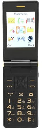 2G Flip Phone för Senior, 2,8 Tums Flip Mobiltelefon Med Dubbla Interna Och Externa Skärmar, Dual SIM, Professionella Högtalare, 5900mAh Batteri för Att Ringa Telefonsamtal