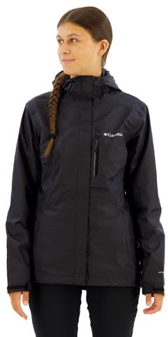 Columbia Pouring Adventure 3 Jacket, Giacca antipioggia impermeabile Donna, Nero, L