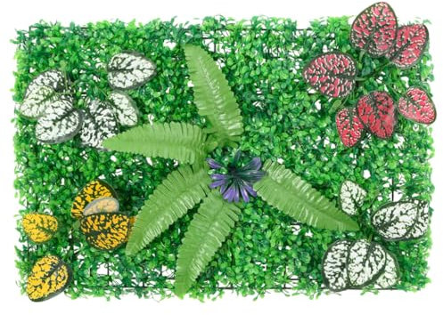 vidaXL Clôture à Plantes Artificielles 6 pcs, Panneaux de Haies, Brise-vue d'Intimité, Écran de Décoration Jardin Extérieur, Vert 40x60 cm