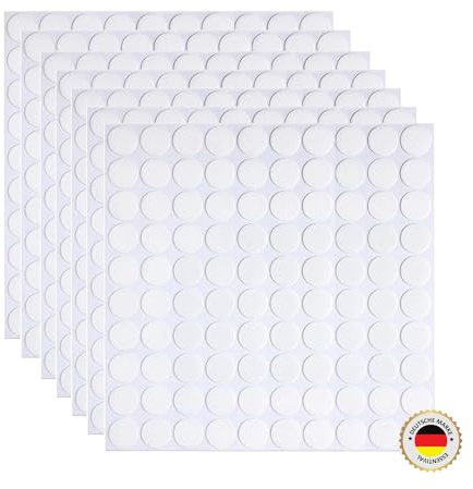 ESSENTIVAL 700 punti adesivi biadesivi di alta qualità, 10 mm, trasparenti, rotondi, adesivi rimovibili, adesivi per palloncini, decorazioni festival, fai da te, carta, vetro metallico, colla a pois