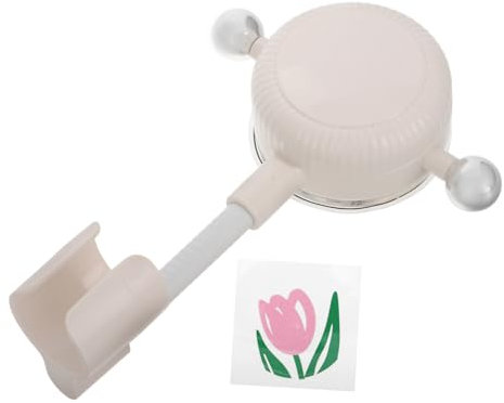 Alipis Soporte De Ducha Ventosa Ajustable para Cabezal De Ducha Infantil Instalación Sin Taladro Diseño Amigable para Fácil De Limpiar Color Blanco