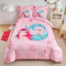 WUMIUER Meerjungfrau Bettwäsche 135x200 cm Set 2tlg Rosa - Weich Romantisch Bettbezug 135x200cm und 1 Kissenbezug 80x80cm mit Reißverschluss, Süß Cartoon Kinderbettwäsche für Mädchen Dame Einzelbett