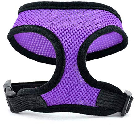 Sicherheitsgeschirr für Haustiere, einfache Kontrolle, Netzweste, Leine, Brustgurte, Gürtel, Lila, Größe XS