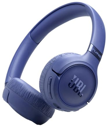 JBL Tune 680 NC Casque Supra-auriculaire sans Fil, autonomie jusqu'à 76 h, Réduction de Bruit Adaptative, Smart Ambient, Google Fast Pair, Microsoft Swift Pair, Bleu