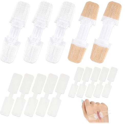 15 Pcs Reißverschluss Pflaster Reißverschluspflaster Zip Stitch Reissverschluss Pflaster Reißverschlus-Pflaste Wundverschlüsse Strips Wundnahtstreifen Für Die Hautpflege Beim Outdoor-Camping