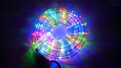 TUBO LUCI LED PER ADDOBBI NATALE 10 METRI RGB MULTICOLORE INTERNO ESTERNO