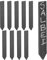 Relaxdays Pflanzenstecker 10er Set, Garten & Kräuterbeet, Pflanzenschilder zum Beschriften, 20x3 cm, Schiefer, anthrazit