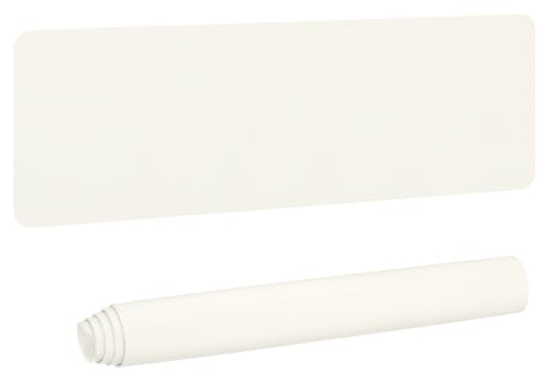 PATIKIL 140 cm x 43 cm stor skrivbordsmatta, PU-läder dubbelsidig stor skrivbordsdyna, vit