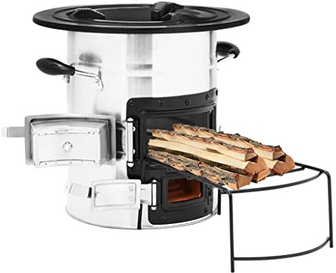 Kangmusi Camping-Ofen Silbern 51,5x35x30,5 cm Edelstahl, kangmusi319442