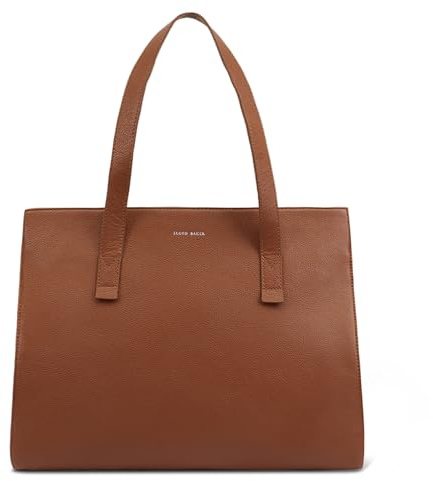 Lloyd Baker London – LALITAH Leather Tote Bag: Women's Timeless Modern Design in 100% Genuine Full Grain Leather with a Full Zip Closure- CARAMEL CAFÉ (Tan)