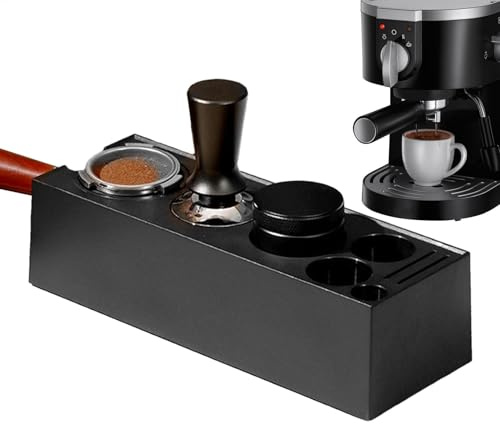 Kit per manomissione caffè, contenitore piccolo per caffè, 11,10 x 3,94 x 7,5 cm, organizer per accessori per espresso, organizer multiuso per caffè, per cucina, ABS, silicone, acciaio