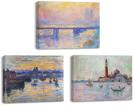 Piy Painting Arte Mural En Lienzo Fresco, Cuadros De Paisaje Natural Colorido, Reproducciones De Pinturas Famosas Del Mundo, Impresiones Artísticas Con Impresión HD Para Dormitorio, Baño, 3x 30x40 cm