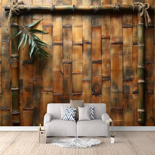 carta da parati camera da letto 250x420cm Disposizione Di Bambù carta da parati tessuto non tessuto Decorazione 3D su tela pittorica, senza interruzioni, per la parete principale della casa EB24-6185