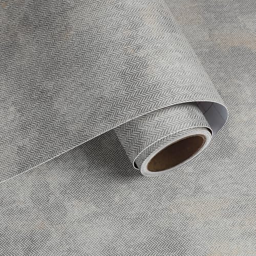 VaryPaer Tapet tygutseende grå tapeter betongutseende 40 cm x 200 cm