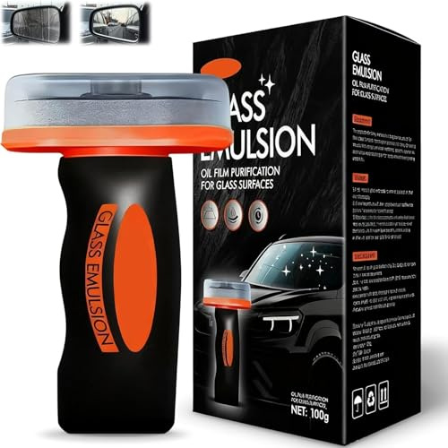 Q4 Glass Guard - Detergente per parabrezza auto, con spazzola per la pulizia, per parabrezza e finestre, rimuove la pellicola d'olio, la sporcizia e le macchie d'acqua (1)