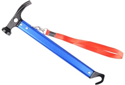 Tmboryuu Martello da campeggio per tenda con picchetto di rimozione del piolo, martello multifunzione per esterni, martelli multifunzione da campeggio