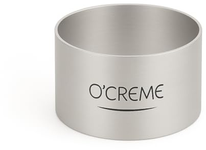 O'Creme Cake Ring Sturdy Stainless Steel Round Mousse Cake Ring Mold for Baking, Dessert Cake Decorating Pastry Rings 4 Inch Diameter x 4 Inch High