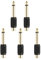 5 Pack 6.35mm Male Mono Jack Plug to RCA Female Phono Socket Gold Plated Audio Adapter