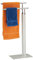 Relaxdays Porte-Serviettes autoportant, 2 Barres, sèche-Serviette Salle de Bain, Acier, HLP : 78x44x20 cm, Blanc/argenté