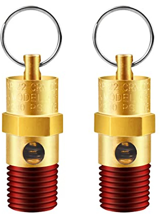 LSTOPGO 2 delar 1/4 tum hane 200 PSI NPT luftkompressor tryckavlastningsventil mässing säkerhetsventil luftkompressor backventil