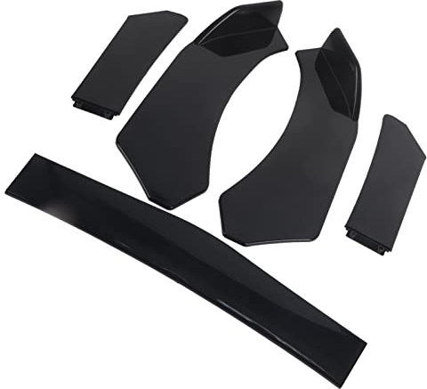 Diffusore Labbro Paraurti Anteriore, 5 Pezzi Kit Corpo Labbro Paraurti Anteriore Diffusore Diffusore Spoiler Diffusore Universale Per Auto,Nero