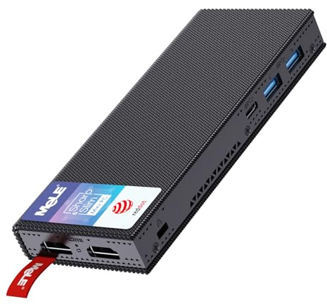 Mele PCG02 Pro Fanless Mini PC Stick Alder Lake N100 (fino a 3.4GHz) Micro PC 8GB 256GB Mini computer piccolo desktop con 2.4G/5G WiFi, doppio display HDMI 4K, VESA per ufficio