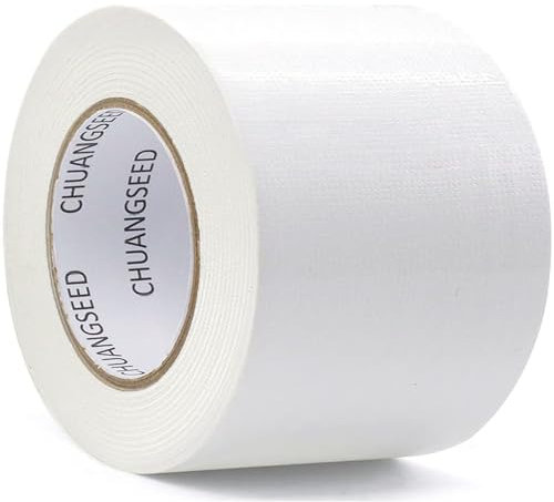 CHUANGSEED 1Rollen Panzertape weiß 50m x 75mm –extra stark, panzerband weiß Gewebe-Klebeband Wasserdichtes Reparaturband für innen & außen gewebeverstärktes Reparaturband