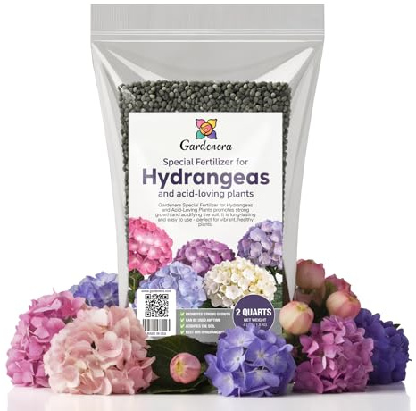 𝐁𝐄𝐒𝐓𝐒𝐄𝐋𝐋𝐄𝐑 Premium 8-4-8 Acidic Fertilizer for Hydrangea with Iron & Sulfur – Indoor & Outdoor Soil Acidifier for Miracle Growth - 2 QUARTS