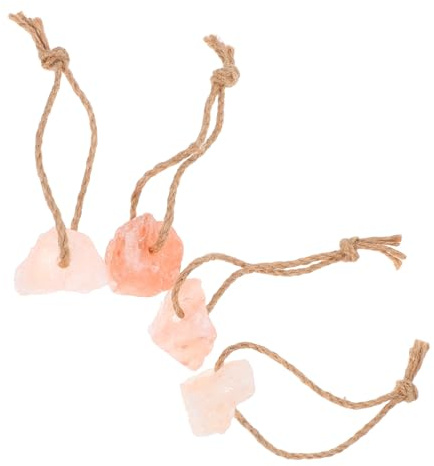 Operitacx Blocco Minerale Sale Rosa Naturale 4 Pezzi da 30-50g per Cavalli, Bovini e Cervi, Lecca Sale Ricco di Minerali per Salute e Crescita Bestiame da Allevamento