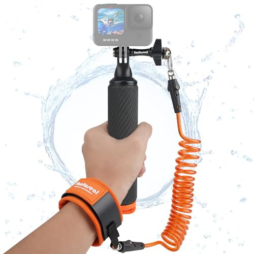 Fantaseal Mango Flotante Impermeable Antideslizante con Correa Muñeca y Pulsera Antiperdida, Agarre Flotador Palo Selfie para Buceo Surf Compatible con Gopro Victure Sony Videocámara Camara Accion