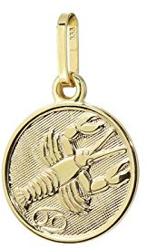 NKlaus Krebs Sternzeichen 333 8 Karat Gelbgold 12mm Kettenanhänger Horoskop Zodiak 9128