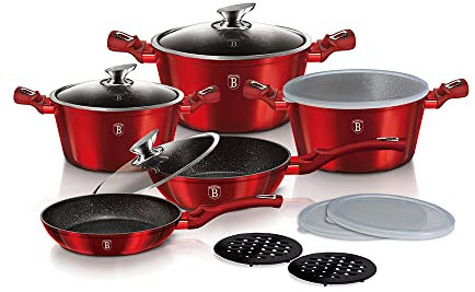 Berlinger Haus - BH/7030 - Set von 13 PC -Küchenschiffen, Bordeaux Metal Edition