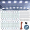 12V 120 LEDs Van Interior Light Kits,White Car LED Ceiling Lights Kit, Super Bright Lighting Dome Lamp for Van RV Truck Auto Vehicle Boat Caravan Trailers Lorries Cargo Transit Bus Camper (40 Modules)