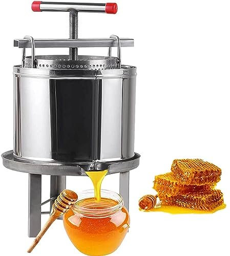 DPLWJPP Honigpresse Extraktor Aus Edelstahl,Haushaltshandbuch Honigpresse Wachspresse,Effizientes Manuelles Imkereiwerkzeug Zum Extrahieren Und Filtern Von Honig,Wachs Und Propolis