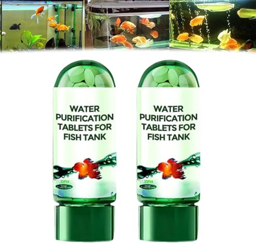 Kraftfull akvarium Vattenreningstablett för fiskbehållare 35 Pack, vattenrenande tabletter för akvarier Turbiditet Borttagning, ta bort turbiditet från fisktankvatten