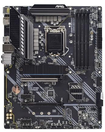 WLTDYZZLDN Carte mère Gaming Fit for MAG B460 Torpedo LGA 1200 ATX for processeurs i9-10900K/i7-10700K/i5-10400/F de 10e génération DDR4 PCIe 3.0 X16 M.2 Carte Mere