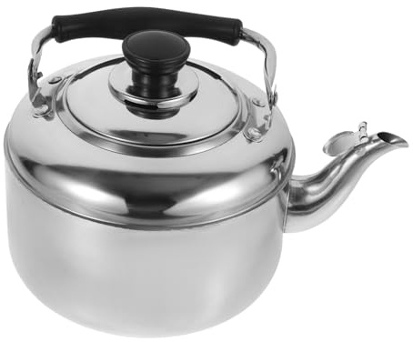 TOYANDONA Hervidor de Acero Inoxidable 2L para Cocina de Gas E Inducción Mango Cómodo Antiquemaduras Calentamiento Rápido Tetera Multifuncional para Bebidas Calientes